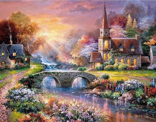 DMQBT Puzzle 1000 Teilen T.Kinkade Artwork Poster Oil Painting Toys Adult Decompression Game Jz289Tw von DMQBT