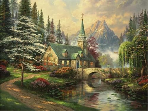 DMQBT Puzzle 1000 Teilen T.Kinkade Artwork Poster Oil Painting Toys Adult Decompression Game Jz290Tw von DMQBT