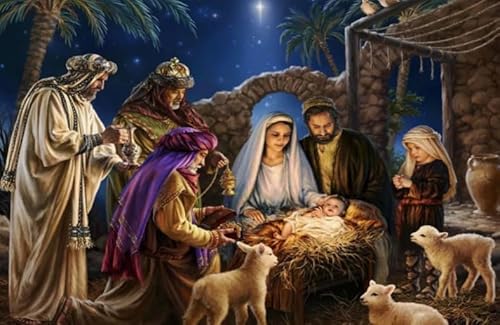 DMQBT Puzzles 1000 Teilen The Birth of Jesus Poster Puzzles Lernspielzeug Für Erwachsene Und Familien Jz401Tw von DMQBT