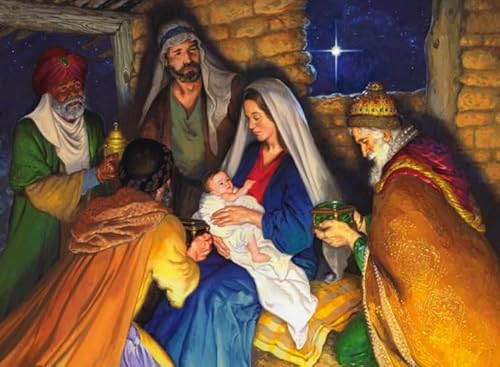 DMQBT Puzzles 1000 Teilen The Birth of Jesus Poster Puzzles Lernspielzeug Für Erwachsene Und Familien Jz402Tw von DMQBT