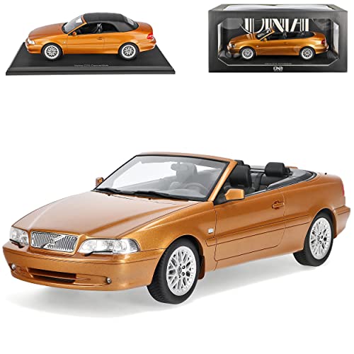 DNA Collectibles Volvo C70 Typ N Cabrio Saffron Gold 1. Generation 1997-2005 1/18 Modell Auto mit individiuellem Wunschkennzeichen von DNA Collectibles