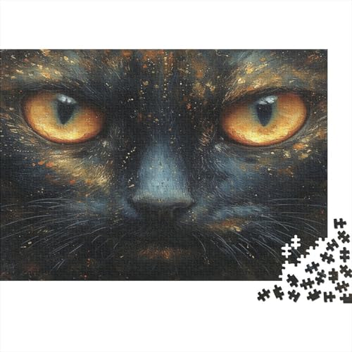 Painted Kat 1000 Teile Puzzle Für Erwachsene, Hochwertige Recycelbare MateriAußerirdische Und Druck Puzzlespiel, Familienspiel, Geschenk Für Liebhaber Oder Freunde Puzzel 1000pcs (75x50cm) von DNASVLETZ