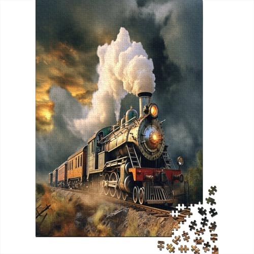 Dampfzug Puzzle 1000 Teile,Puzzlespiel Für Erwachsene,Impossible Puzzle,Puzzle GesKükenlichkeitsspiel Für Die Ganze Familie, Geschenke Für Männer/Frauen Erwachsenen Puzzel 1000pcs (75x50cm) von DNAVSOETR