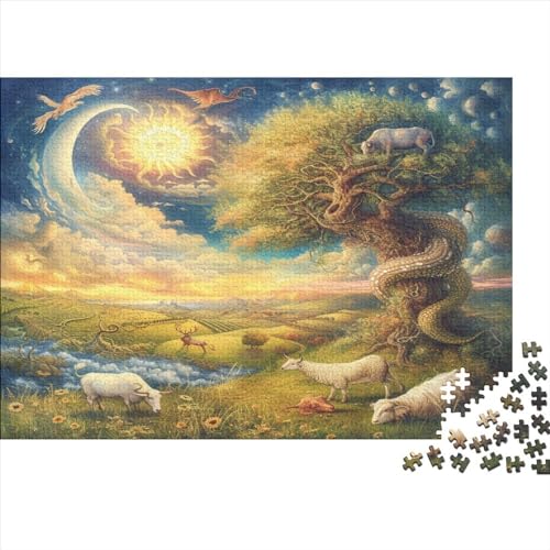 Dschungeltiere Puzzle 1000 Teile,für Erwachsene, Impossible Puzzle,farbenfrohes Legespiel,GesKükenlichkeitsspiel Für Die Ganze Familie,Erwachsenenpuzzle Puzzel 1000pcs (75x50cm) von DNAVSOETR