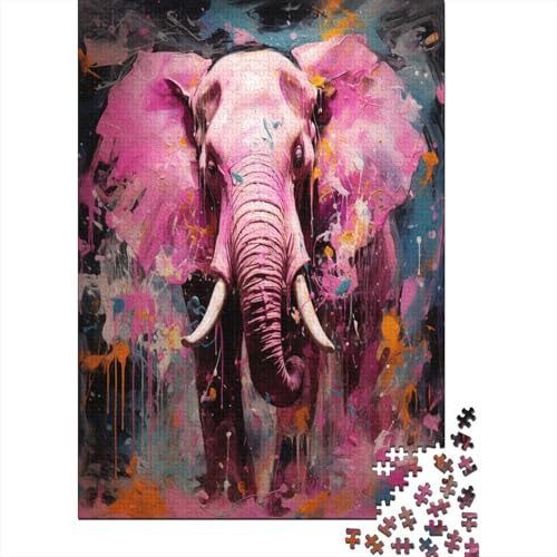 Elefant Puzzlespiel 1000 Teile Erwachsene -Puzzle 1000 Stück Spiel Puzzles Für Erwachsene Kinder Puzzle Erwachsenen Puzzlespiel Puzzel 1000pcs (75x50cm) von DNAVSOETR