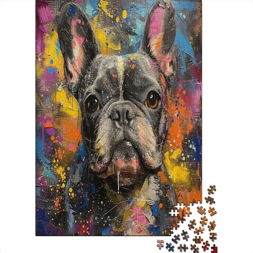 Französische BullHUNDge 1000 Teile,Impossible Puzzle,GesKükenlichkeitsspiel Für Die Ganze Familie, Erwachsenen Puzzlespiel Puzzel 1000pcs (75x50cm) von DNAVSOETR