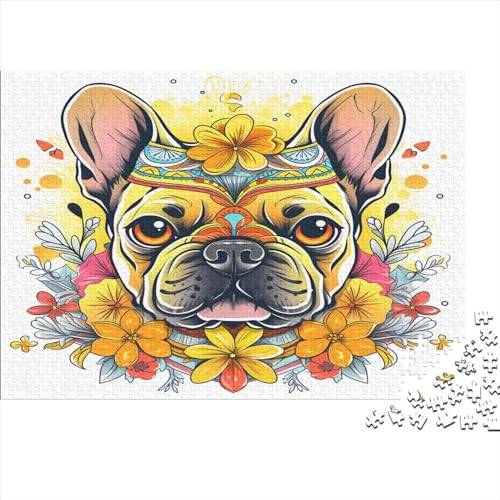 French BullHund 1000 Stück Puzzles Für Erwachsene Teenager Stress Abbauen Familien-Puzzlespiel 1000-teiliges Puzzle Kinder Lernspiel Spielzeug Geschenk Puzzel 1000pcs (75x50cm) von DNAVSOETR