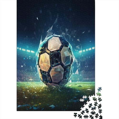 Fußball 1000 Stück Puzzles Für Erwachsene Teenager Stress Abbauen Familien-Puzzlespiel 1000-teiliges Puzzle Kinder Lernspiel Spielzeug Geschenk Puzzel 1000pcs (75x50cm) von DNAVSOETR