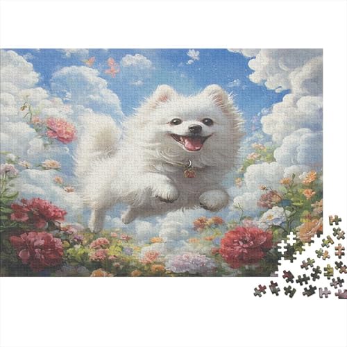 Japanischer Spitz Puzzle 1000 Teile Puzzles Für Erwachsene Klassische Puzzles 1000 Teile Erwachsene Puzzlespiel Erwachsene 1000 Teile Erwachsenen Puzzlespiel Puzzel 1000pcs (75x50cm) von DNAVSOETR