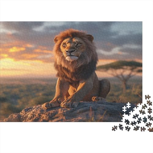 Löwe Puzzle 1000 Teile Puzzles Für Erwachsene Klassische Puzzles 1000 Teile Erwachsene Puzzlespiel Erwachsene 1000 Teile Erwachsenen Puzzlespiel Puzzel 1000pcs (75x50cm) von DNAVSOETR