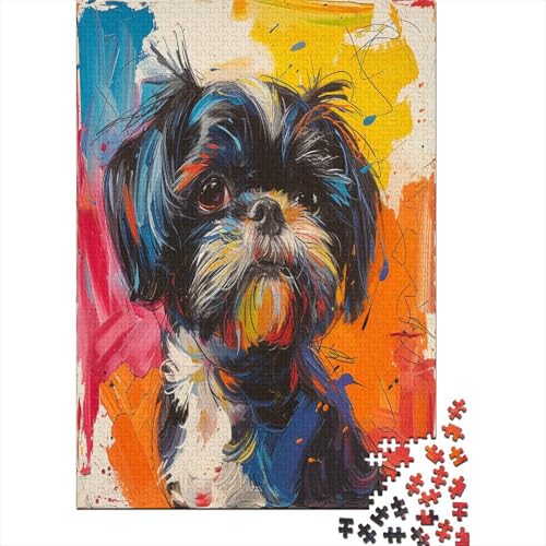 Shih Tzu. Puzzle 1000 Teile Erwachsene Puzzles Für Erwachsene Klassische Puzzles 1000 Teile Erwachsene Puzzlespiel Schwer Pädagogisches Spielzeug Erwachsene Kinder Puzzel 1000pcs (75x50cm) von DNAVSOETR