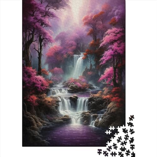 Waldkaskade Puzzle 1000 Teile Puzzle Für Erwachsene Und Kinder Ab 14 Jahren,Puzzlespiel Erwachsenen Puzzlespiel Puzzel 1000pcs (75x50cm) von DNAVSOETR