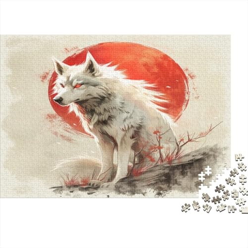 Wolf Puzzle 1000 Teile - Puzzle Für Erwachsene, Puzzle, Puzzlespiel Erwachsenen Puzzlespiel Puzzel 1000pcs (75x50cm) von DNAVSOETR