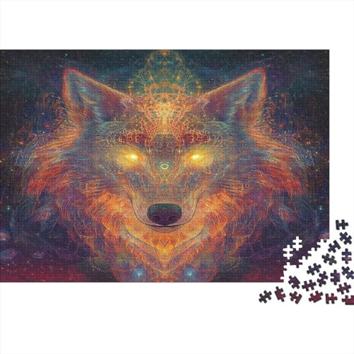 Wolf Puzzlespiel 1000 Teile Jigsaw Puzzle 1000 Puzzle FüR Erwachsene Kinder Senioren Erwachsenen Puzzlespiel Puzzel 1000pcs (75x50cm) von DNAVSOETR