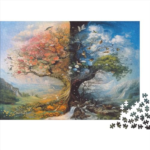 Zweifarbiger Baum Puzzle 1000 Teile Puzzle Für Erwachsene Und Kinder Ab 14 Jahren Puzzel 1000pcs (75x50cm) von DNAVSOETR