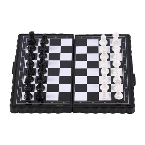 Schachspielzeug, Innovatives Schachbrett-Set, Faltbares Schach Mit Hülle, Komfortable Magnetic Pädagogisches Schachspielzeug, Klassisches Brettspiel Für Kinder, Jungen, von DNCG