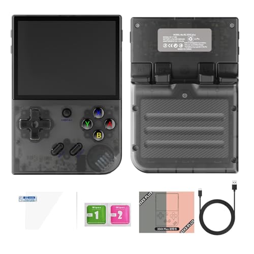 Tragbare Retro-Spielekonsole, tragbare Spielekonsole RG35XX Plus - Tragbarer Taschen-Videoplayer mit 3,5 Zoll IPS-Bildschirm, 3,5 Zoll IPS-Bildschirm mit ba von DNCG