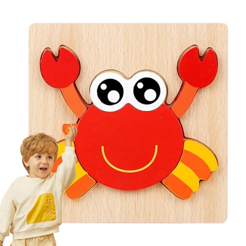 Wooden Puzzles For, Wooden Animal Puzzle, Animal Jigsaw Puzzle Game Educational Puzzle, Cute Wooden Toddler Puzzles, Learning Educational Preschool Toys for Boys And Girls 4-6 von DNCG