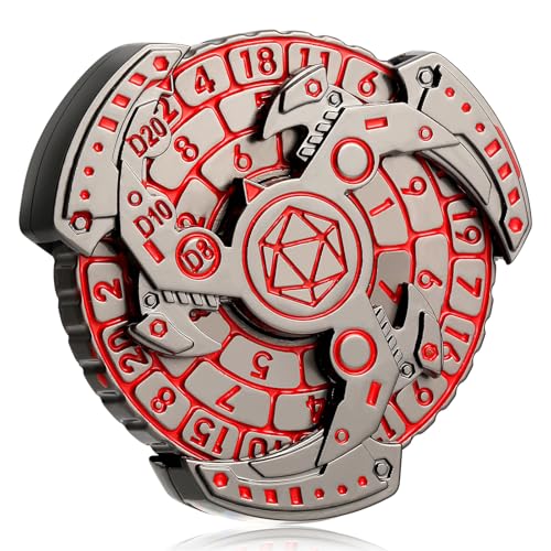 DNDND Roulette 7-in-1 DND-Würfel-Set, All-in-1 D&D-Spinner-Metallwürfel mit großer Geschenkbox für Dungeons und Drachen und Tischspiel (Nickelplatte) von DNDND