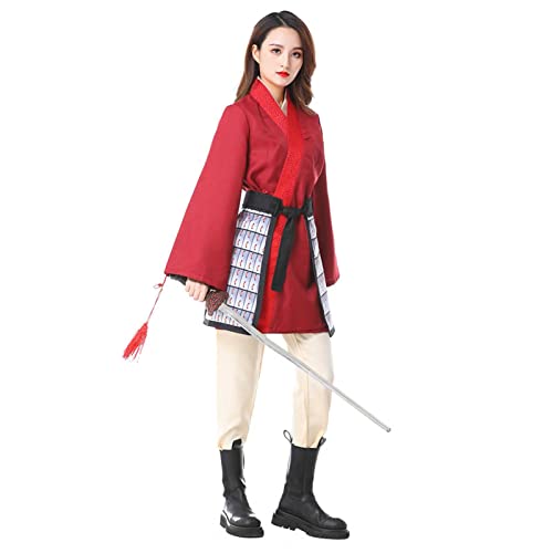 DNJKH Chinesische Heldin Hua Mulan Kleid Kinder Erwachsener Halloween Cosplay Kostüm Kleid von DNJKH