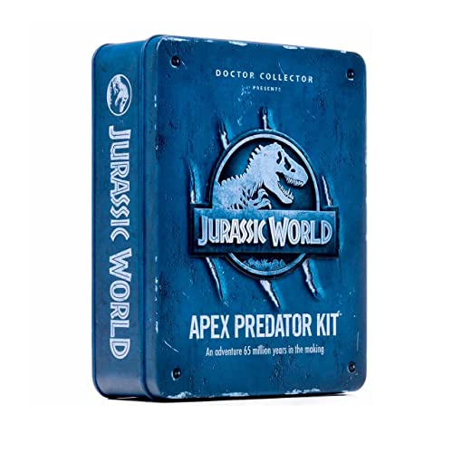 Doctor Collector Jurassic World Apex Predator Kit, offizielle Sammleredition mit exklusivem Zubehör in Einer Metallbox von Doctor Collector