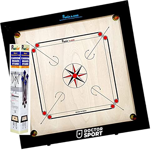 Carrom international Turnier Brett - A-One - 8mm Naturel Birch A Grade Holz Spielbrett - 12 kgs. - 74x74 cm - Outer 83x83 cm von DOCTOR SPORT