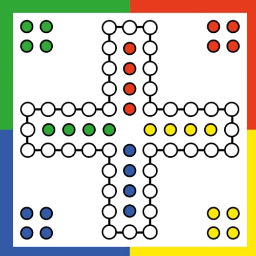 Ludo XXL - Dicke Plane - Garten Mensch Irritiere Dich Nicht - Spielfeldplane, PVC 510g/m² - mit Ösen alle 50 cm, für Firmenevent Geburtstagsfeier, Schulveranstaltungen (4 Spieler, 200x200cm) von DOCTOR SPORT