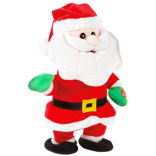Dodo d'AMOUR - Animierter Plüsch-Weihnachtsmann - Singend und Tanzend - 191283 - Rot - Kuscheltier - Batterien Inklusive - Spielzeug für Kinder - Geschenk - 30 cm x 19 cm - Ab 3 Jahren. von Dodo d'AMOUR