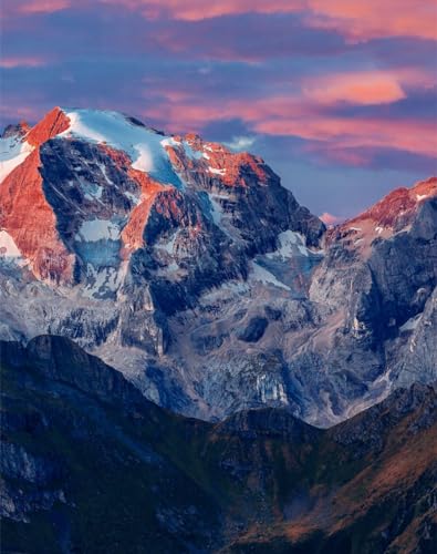 1000 Teile Puzzle Berge, Gletscher, Gipfel 75 x 50cm von DOEMIF