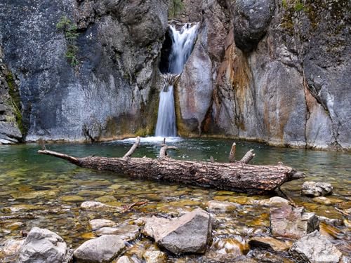 Puzzle 1000 Teile,Puzzle für Erwachsene - Wasserfall,Felsen,Steine,Baumstamm,Wasser 75 x 50cm von DOEMIF