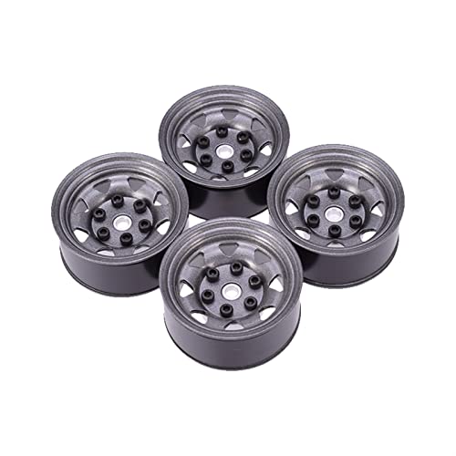 DOFABI 4PCS 1, 55 Zoll Metall Felge Beadlock Hub 1/10 RC Crawler Auto RC-Autoräder von DOFABI