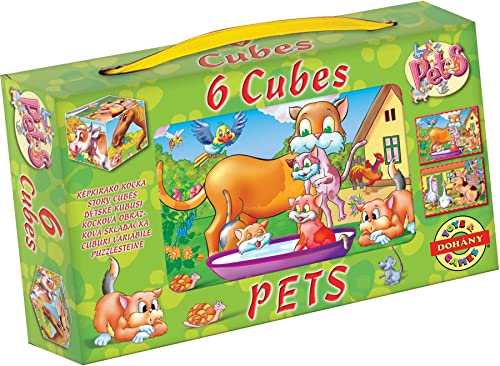 Würfel Puzzle Bilderwürfel 6-TLG. Kinderpuzzle Tiere von DOHÁNY