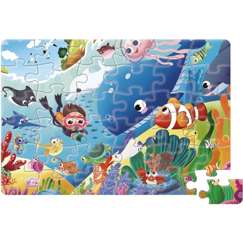 DOHE 65011 Educa Fortschrittliches Puzzle, Teile, Ozeanwelt (Ocean World), 36 Piezas von DOHE