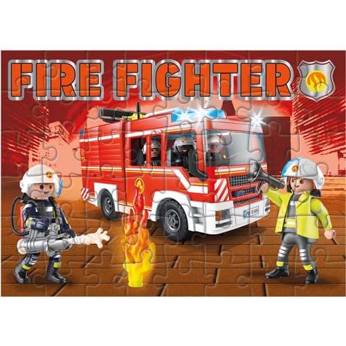 DOHE 65013 Educa Kinderpuzzle, Teile, Playmobil Firefighter, 48 Piezas von DOHE