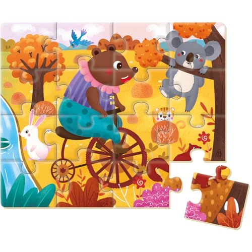 Dohe Educa - Progressives Puzzle für Kinder, 16 Teile, Pappe, Tiermotive, Puzzle für Kinder von 2 bis 3 Jahren, Lernmaterial Dohe Educa - Progressives Puzzle für Kinder, 16 Teile, Pappe, Tiermotive, Puzzle für Kinder von 2 bis 3 Jahren, Lernmaterial von DOHE