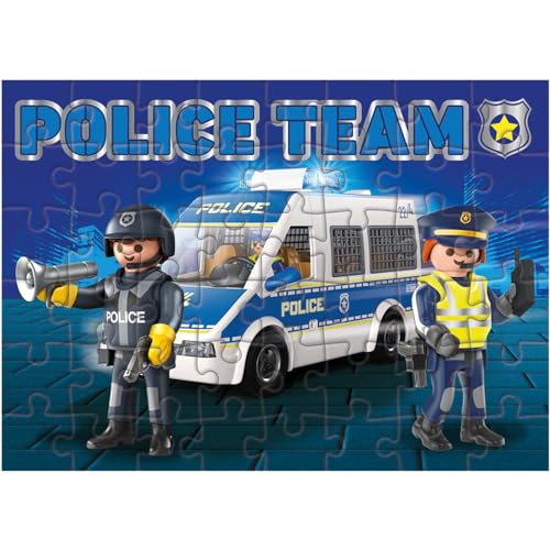 Dohe Educa - Progressives Puzzle für Kinder, 48 Teile, Pappe, Playmobil Police, Puzzle für Kinder von 4 6 Jahren, Lernmaterial Dohe Educa - Progressives Puzzle für Kinder, 48 Teile, Pappe, Playmobil Police, Puzzle für Kinder von 4 6 Jahren, Lernmaterial von DOHE