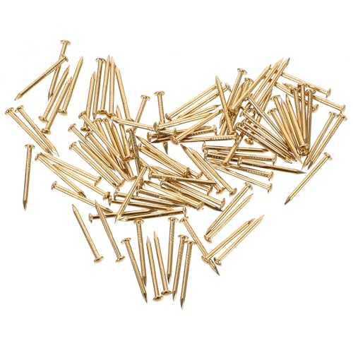 DOITOOL Kupfernägel Baumkiller 100 STK Geschmückte Accessoires Möbelzubehör Nägel Für Möbelfinge Messing Verzieren Goldene Kupfernägel Vernichter Für Bäume Baumstumpf von DOITOOL