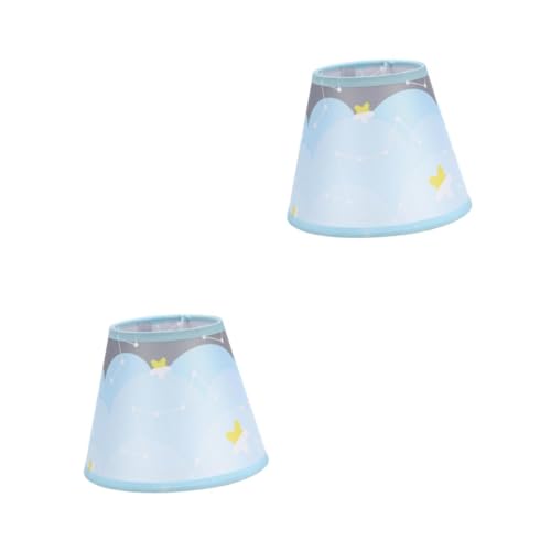 DOITOOL 2st Lampenschirm Aus Stoff Schatten Tischlampenschirm Lampenschirm Für Kinderzimmer Gezackte Lampe Lampenschirme Aufstecken Gefaltete Lampe Plissierter Lampenschirm Eisen von DOITOOL