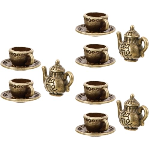 DOITOOL Mini-Puppenhaus-Teeset 3Er-Set Miniatur- Für Die Küche Teetasse 1:12 Vintage-Puppenhaus-Miniaturartikel Realistische DIY-Dekoration Für Geschirr Küchenparty von DOITOOL