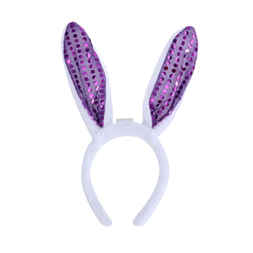 DOITOOL Ohrringe Für Frauen Osterkostüm Ostern Stirnband Zubehör Kaninchen-stirnband Hasenohren Kostüm Kostüme Für Erwachsene Hase Gastgeschenke Tier Hasenmädchen Kleidung Violett Fräulein von DOITOOL