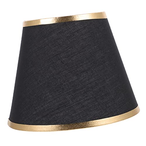 DOITOOL Tischlampe Pendelleuchtenschirm Kleine Tischlampe Lampenschirme Für Stehlampen Flauschiger Heller Farbton Schatten Modern Vorrichtungen Sonnenuntergangslampe Beige Weiß Stoff Black von DOITOOL