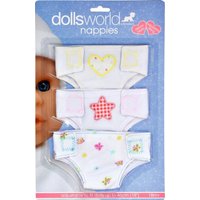 DOLLSWORLD 60162 Stoffwindeln mit Klettverschluss von DOLLSWORLD