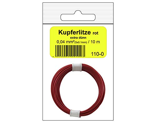 Donau Elektronik 110-0SB Single Flex Draht rot dünn im Beutel, Mehrfarbig, (10M) UK von DONAU ELEKTRONIK GMBH