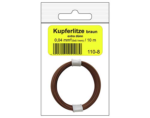 Donau Elektronik 110-8SB Single Flex Wire 10 m braun dünn im Beutel, Mehrfarbig von DONAU ELEKTRONIK GMBH