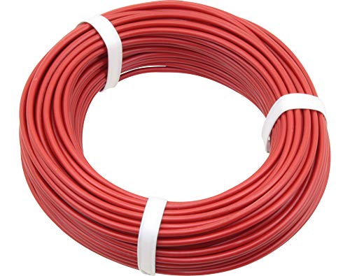 Donau Elektronik PVC Draht 25m - 0,75mm2 - rot( Packung mit 1) von DONAU ELEKTRONIK GMBH