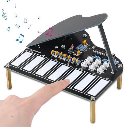 DONGKER DIY Klavier Löt Bausatz kit Elektronisches DIY Schweißen Elektronik Bausatz mit Notiz Lehr und Lernausbildung Spiel Musik Lötprojekt Kreatives Geschenk Lötübungsset Mint-Fächer von DONGKER