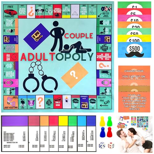 DONGTATA Adultopoly Board Game Couples Games Adult Games Board Games for Adults Board Games Bedroom Games for Couples Board Game von DONGTATA