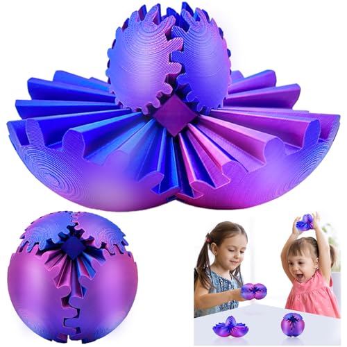 DONGTATA Gear Ball, 3D-gedruckte Getriebebälle, Fidget-Spielzeug, Gear-Ball, Fidget-Getriebe-Kugel für sensorische Bedürfnisse und Autismus, Fidget-Spielzeug für Stressabbau, Angst, Entspannung, von DONGTATA