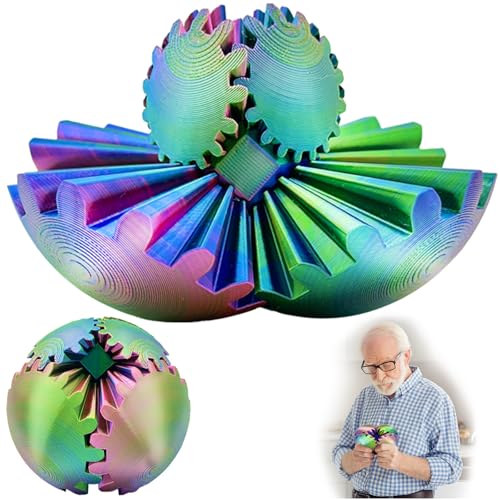 DONGTATA Gear Ball, 3D-gedruckte Getriebebälle, Fidget-Spielzeug, Gearball, für sensorische Bedürfnisse und Autismus, Fidget-Spielzeug für Stressabbau, Angstzustände, Entspannung, wirbelndes Wunder, von DONGTATA