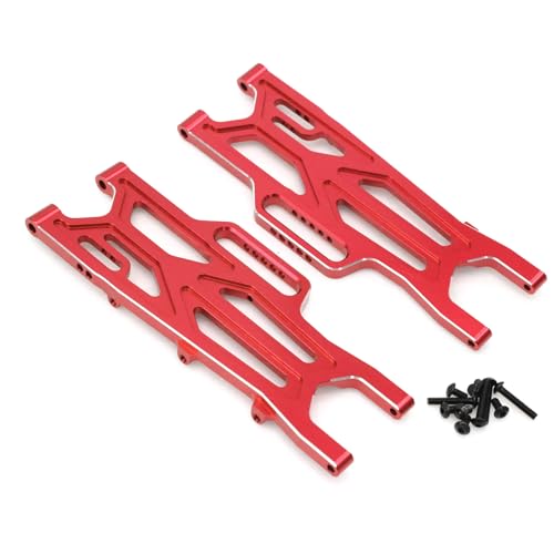 DONGXINGWEI Aluminium Hintere untere Querlenker RC Teile für ARRMA 1/10 4x4 Kraton Outcast 4S BLX ARA330710 RC Auto, Rot von DONGXINGWEI